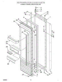 11 - Refrigerator Door parts for Kitchenaid Refrigerator KSSS36QDX05 from AppliancePartsPros.com