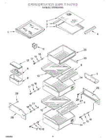07 - Refrigerator Shelf parts for Kitchenaid Refrigerator KSSS42MDX05 from AppliancePartsPros.com