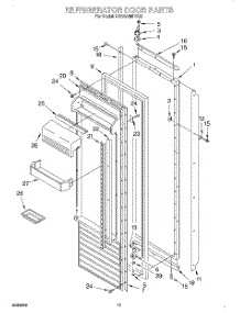 10 - Refrigerator Door parts for Kitchenaid Refrigerator KSSS48MDX05 from AppliancePartsPros.com