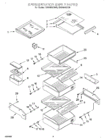 07 - Refrigerator Shelf parts for Kitchenaid Refrigerator KSSS48QDX05 from AppliancePartsPros.com