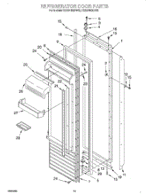 11 - Refrigerator Door parts for Kitchenaid Refrigerator KSSS48QDX05 from AppliancePartsPros.com