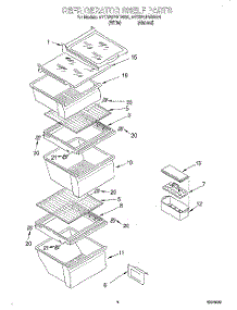 03 - Refrigerator Shelf parts for Whirlpool Refrigerator 4YED25PWDW01 from AppliancePartsPros.com