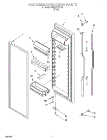 05 - Refrigerator Door parts for Kitchenaid Refrigerator KSRS22QFBL00 from AppliancePartsPros.com