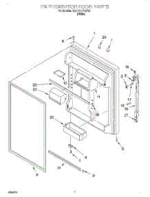 04 - Refrigerator Door parts for Whirlpool Refrigerator 3XARG477GF00 from AppliancePartsPros.com