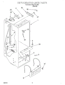 02 - Refrigerator Liner parts for Whirlpool Refrigerator 7ED22PQXDN01 from AppliancePartsPros.com