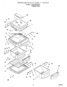03 - Refrigerator Shelf parts for Kitchenaid Refrigerator KSRB25QFSS00 from AppliancePartsPros.com