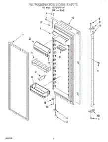 06 - Refrigerator Door parts for Kitchenaid Refrigerator KSRB27QFSS00 from AppliancePartsPros.com