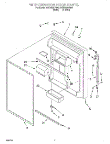 04 - Refrigerator Door parts for Whirlpool Refrigerator 3VET23DKFW00 from AppliancePartsPros.com