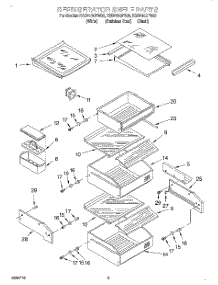 07 - Refrigerator Shelf parts for Kitchenaid Refrigerator KSSP42QFS05 from AppliancePartsPros.com