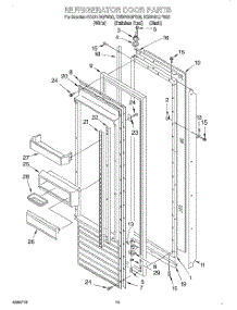 11 - Refrigerator Door parts for Kitchenaid Refrigerator KSSP42QFW05 from AppliancePartsPros.com