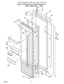 11 - Refrigerator Door parts for Kitchenaid Refrigerator KSSP36QFS05 from AppliancePartsPros.com