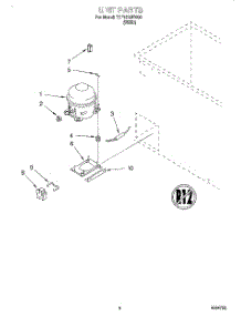 03 - Section parts for Whirlpool Freezer TCF1010FW00 from AppliancePartsPros.com
