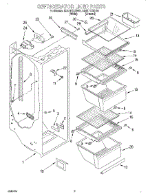 02 - Refrigerator Liner parts for Whirlpool Refrigerator ED20TKXDW03 from AppliancePartsPros.com
