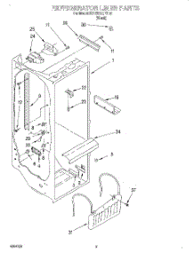 02 - Refrigerator Liner parts for Kitchenaid Refrigerator KSRB22QFBL01 from AppliancePartsPros.com