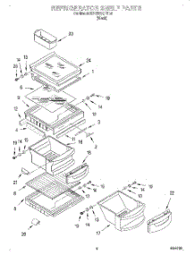 03 - Refrigerator Shelf parts for Kitchenaid Refrigerator KSRB22QFBL01 from AppliancePartsPros.com