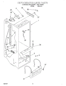 02 - Refrigerator Liner parts for Whirlpool Refrigerator ED22TQXEW01 from AppliancePartsPros.com