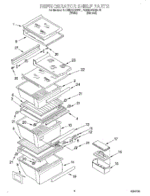 03 - Refrigerator Shelf parts for Whirlpool Refrigerator 4ED25DQXDN01 from AppliancePartsPros.com