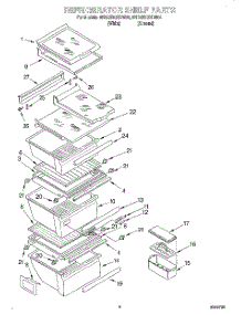 03 - Refrigerator Shelf parts for Whirlpool Refrigerator 8ED25DQXDN02 from AppliancePartsPros.com
