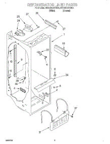 02 - Refrigerator Liner parts for Whirlpool Refrigerator 8ED25DQXDW02 from AppliancePartsPros.com