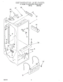 02 - Refrigerator Liner parts for Whirlpool Refrigerator 4YED27DQDN01 from AppliancePartsPros.com