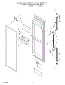 06 - Refrigerator Door parts for Whirlpool Refrigerator 4YED27DQDN01 from AppliancePartsPros.com