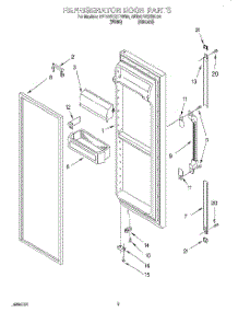 06 - Refrigerator Door parts for Whirlpool Refrigerator 8ED27DQXDN02 from AppliancePartsPros.com