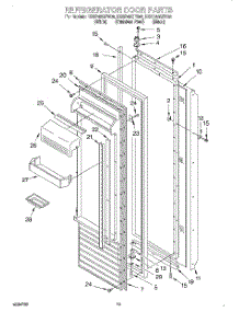 11 - Refrigerator Door parts for Kitchenaid Refrigerator KSSP48QFS05 from AppliancePartsPros.com