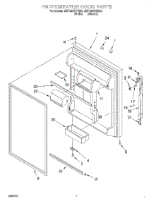 04 - Refrigerator Door parts for Whirlpool Refrigerator 8ET19DKXFW00 from AppliancePartsPros.com