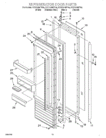 10 - Refrigerator Door parts for Kitchenaid Refrigerator KSSP36MFT05 from AppliancePartsPros.com