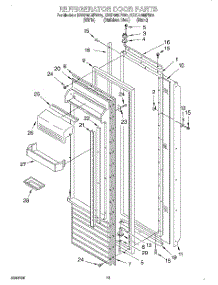 10 - Refrigerator Door parts for Kitchenaid Refrigerator KSSP48MFB05 from AppliancePartsPros.com