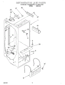 02 - Refrigerator Liner parts for Whirlpool Refrigerator 4YED25DQDN01 from AppliancePartsPros.com
