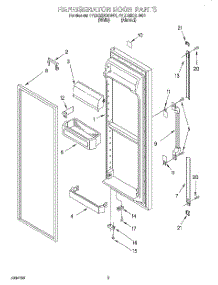 06 - Refrigerator Door parts for Whirlpool Refrigerator 4YED25DQDN01 from AppliancePartsPros.com