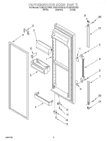 06 - Refrigerator Door parts for Whirlpool Refrigerator ED25DQXDW06 from AppliancePartsPros.com