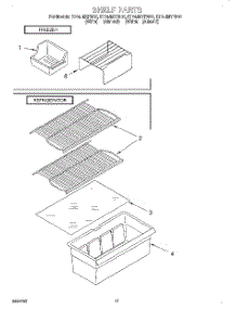 06 - Shelf parts for Whirlpool Refrigerator ET14JMXFW01 from AppliancePartsPros.com
