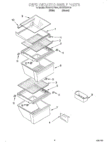 03 - Refrigerator Shelf parts for Whirlpool Refrigerator ED25TQXEW01 from AppliancePartsPros.com