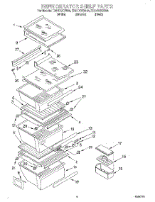 03 - Refrigerator Shelf parts for Whirlpool Refrigerator ED27DQXDB04 from AppliancePartsPros.com