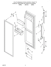 06 - Refrigerator Door parts for Whirlpool Refrigerator ED27DQXDN04 from AppliancePartsPros.com