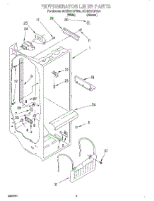 02 - Refrigerator Liner parts for Whirlpool Refrigerator 4KSRS22QFW00 from AppliancePartsPros.com
