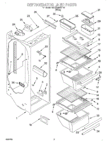 02 - Refrigerator Liner parts for Whirlpool Refrigerator 3XARG496WP02 from AppliancePartsPros.com