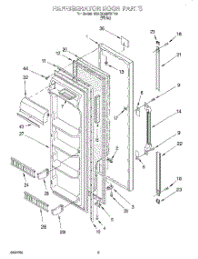 06 - Refrigerator Door parts for Whirlpool Refrigerator 3XARG496WP02 from AppliancePartsPros.com