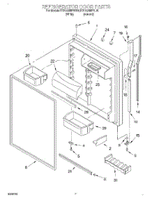 04 - Refrigerator Door parts for Kitchenaid Refrigerator KTRS22MFAL00 from AppliancePartsPros.com