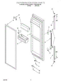 06 - Refrigerator Door parts for Whirlpool Refrigerator 4YED27DQDW02 from AppliancePartsPros.com