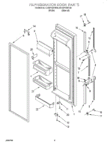 07 - Refrigerator Door parts for Whirlpool Refrigerator ED22PQXDN05 from AppliancePartsPros.com