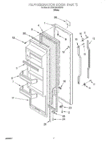 05 - Refrigerator Door parts for Whirlpool Refrigerator 3XARG478GF00 from AppliancePartsPros.com