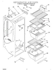 02 - Refrigerator Liner parts for Whirlpool Refrigerator ED20ZKXDN03 from AppliancePartsPros.com
