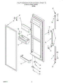 06 - Refrigerator Door parts for Whirlpool Refrigerator 3VED27DQEW01 from AppliancePartsPros.com