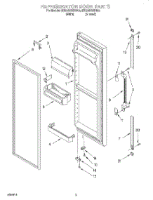 06 - Refrigerator Door parts for Whirlpool Refrigerator 8ED25DQXDW03 from AppliancePartsPros.com