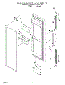 06 - Refrigerator Door parts for Whirlpool Refrigerator 8ED27DQXDN03 from AppliancePartsPros.com