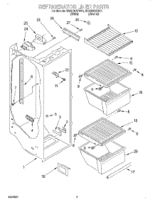 02 - Refrigerator Liner parts for Roper Refrigerator RS20DKXFN01 from AppliancePartsPros.com