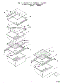 03 - Refrigerator Shelf parts for Roper Refrigerator RS22AQXFN01 from AppliancePartsPros.com